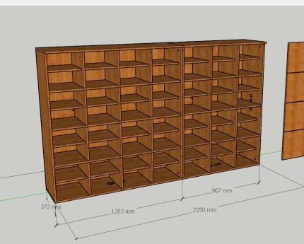 Thiết Kế Bản Vẽ Tủ Giày Công Ty